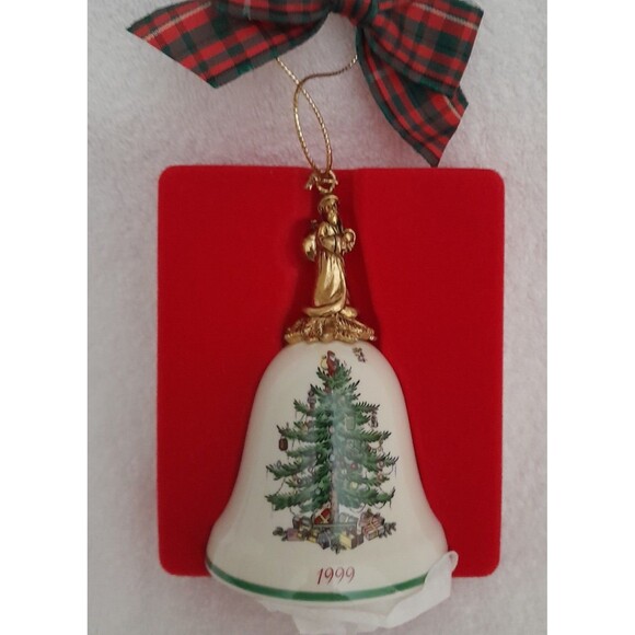 Spode 1999 Christmas Tree Bell Ornament - Picture 7 of 10